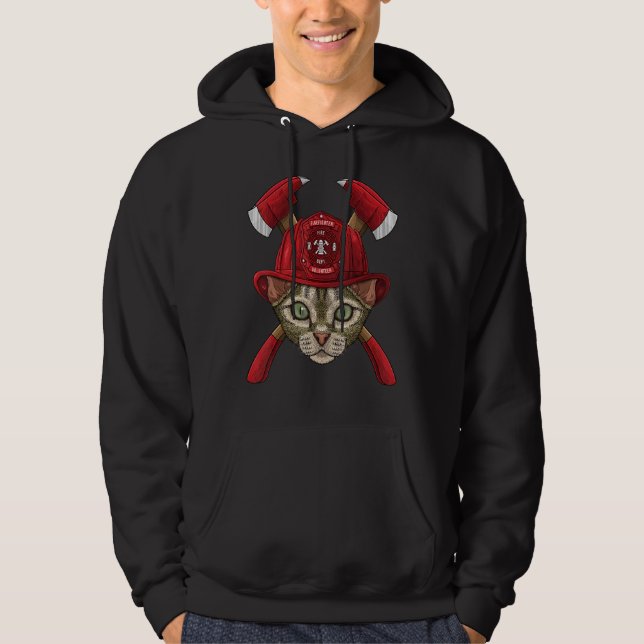 Firefighter Devon Rex Fireman Boys Kids Fire Rescu Hoodie (Front)