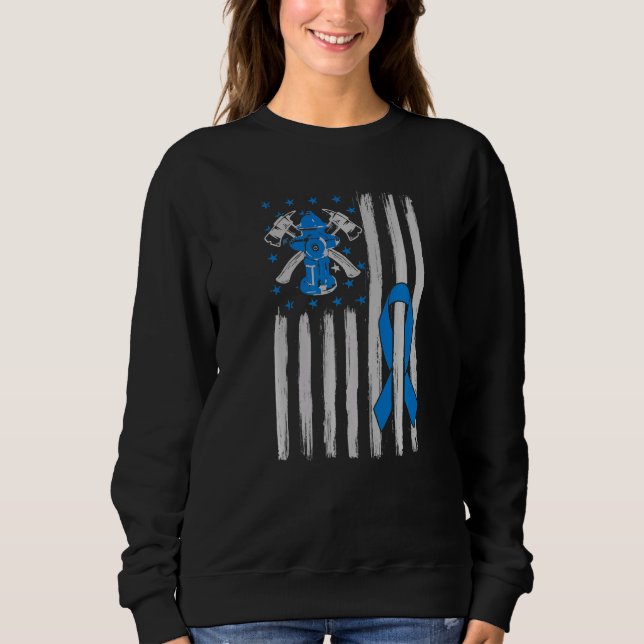 Firefighter Diabetes Awareness Diabetes Type 1 Sweatshirt (Front)
