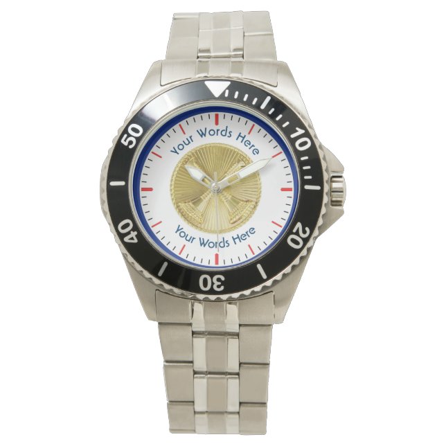Firefighter Division Chief Gold Medallion Watch (Front)