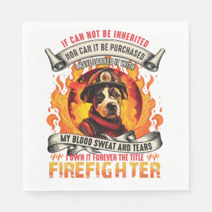 Firefighter Dog Napkin