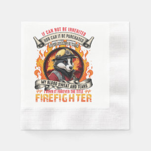 Firefighter Dog Napkin