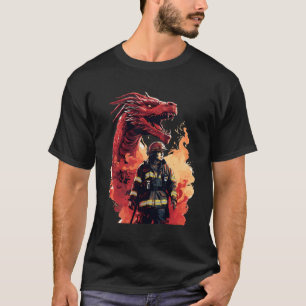 Firefighter Dragon - Firefighter Fireman T-Shirt