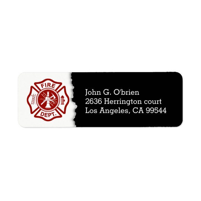 Firefighter Emblem | Return Address Label (Front)