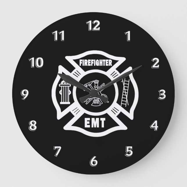Firefighter EMT Large Clock (Front)