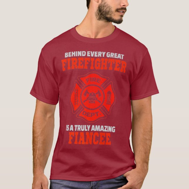 Firefighter Fiancee Premium T-Shirt (Front)