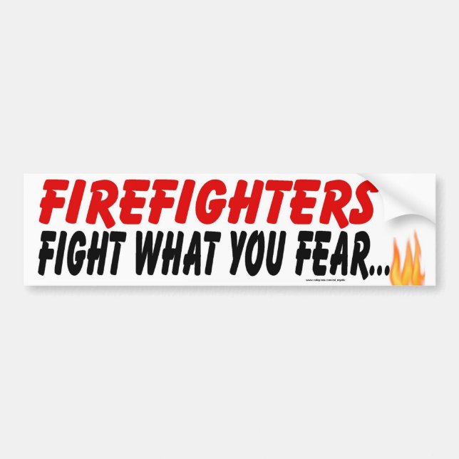 FIREFIGHTER FIGHT BUMPER STICKER (Front)