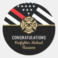 Firefighter Fire Academy Thin Red Line Graduation