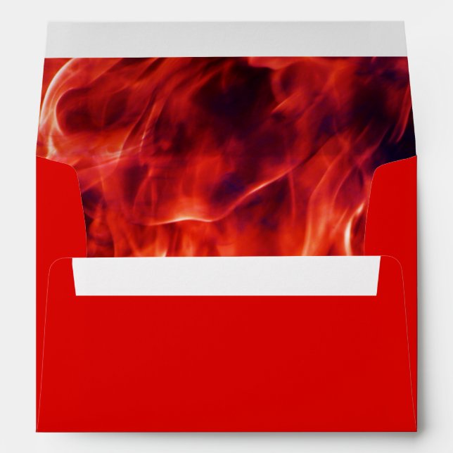  Firefighter Fire Department Flames Red Envelope (Back (Bottom))