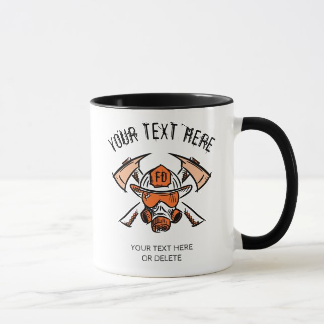 Firefighter. Fire Department. Gift Idea. Template Mug (Right)