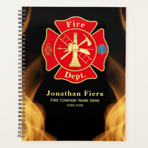 Firefighter Fire Department Personalised Planner