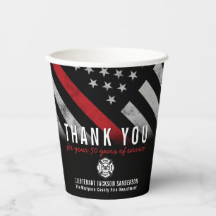 Firefighter Fire Department Retirement Party Paper Cups