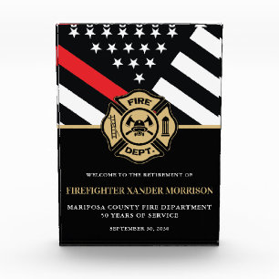 Firefighter Fire Department Retirement Welcome Photo Block