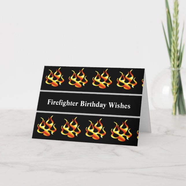 Firefighter Fire Dept    Card (Front)