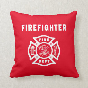 Firefighter Fire Dept Logo Cushion
