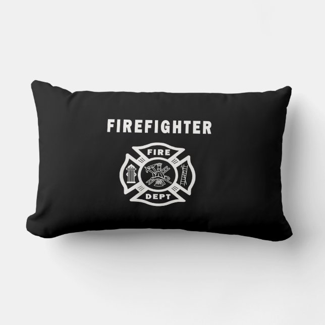 Firefighter Fire Dept Logo Lumbar Cushion (Front)
