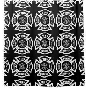 Firefighter Fire Dept Shower Curtain