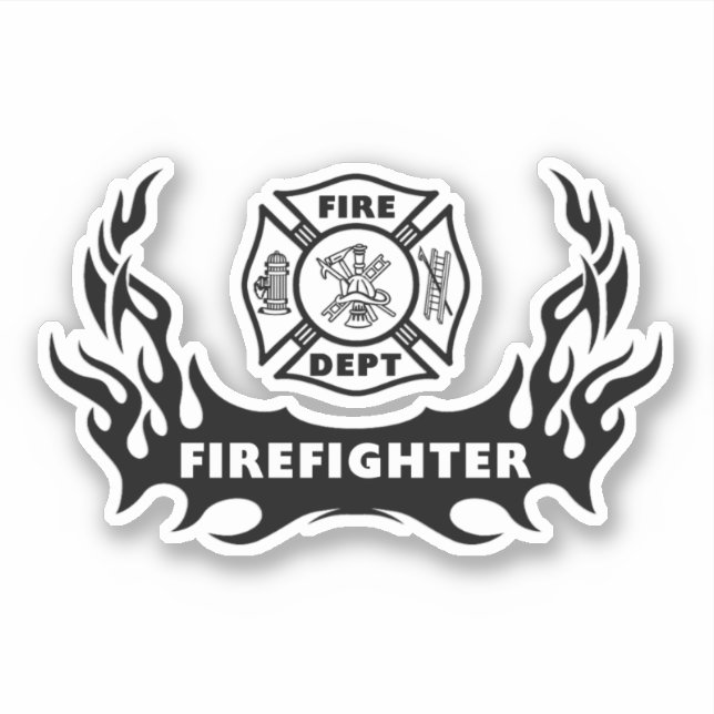 Firefighter Fire Rescue Decals (Front)