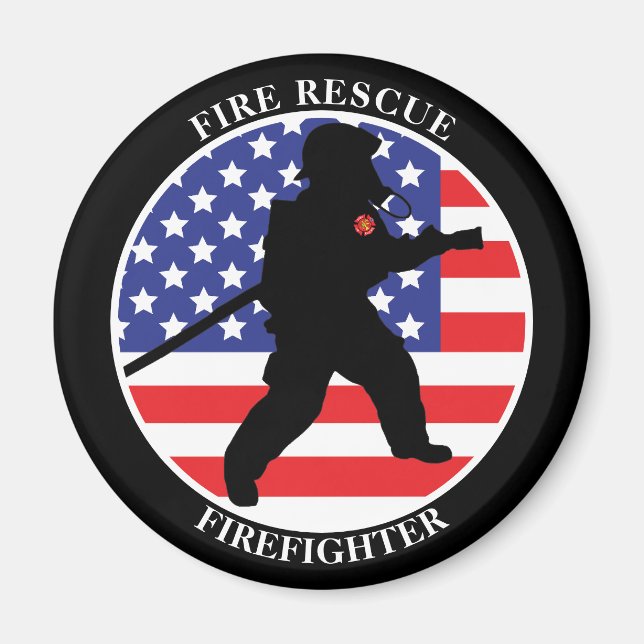 Firefighter Fire Rescue Fire Department Magnet (Front)