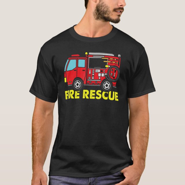 Firefighter  Fire Rescue T-Shirt (Front)