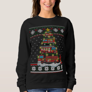 Firefighter Fire Truck Christmas Tree Xmas Gift Ug Sweatshirt