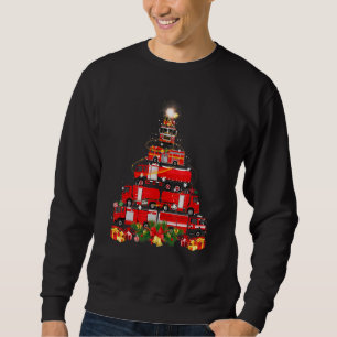 Firefighter Fire Truck Christmas Tree Xmas Sweatshirt