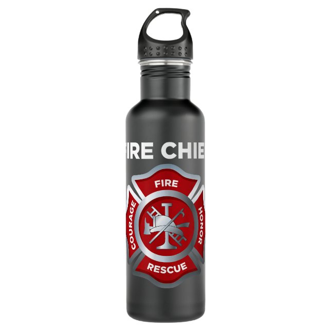 Firefighter Firefighting Fireman Fire Chief  710 Ml Water Bottle (Front)