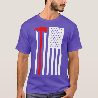 Firefighter Fireman American Flag Thin Fire Figher T-Shirt