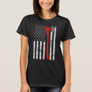 Firefighter Fireman Firefighting Patriotic America T-Shirt