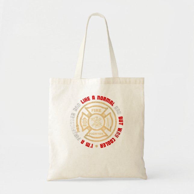Firefighter Fireman Mens Fireman US Firefighter Da Tote Bag (Front)