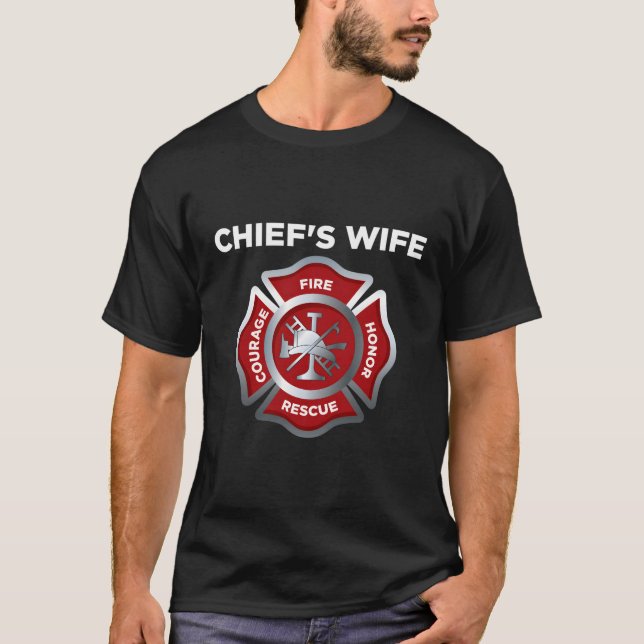 Firefighter Fires Fire Chief T-Shirt (Front)