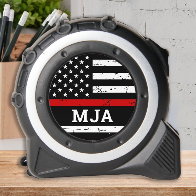 Firefighter Flag Custom Monogram Thin Red Line 1 (Creator Uploaded)
