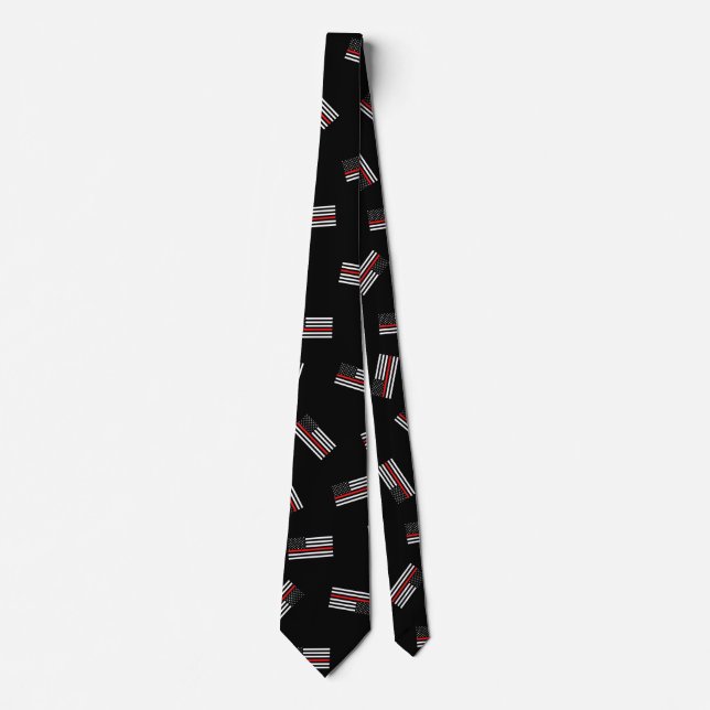 Firefighter Flag Pattern Tie (Front)