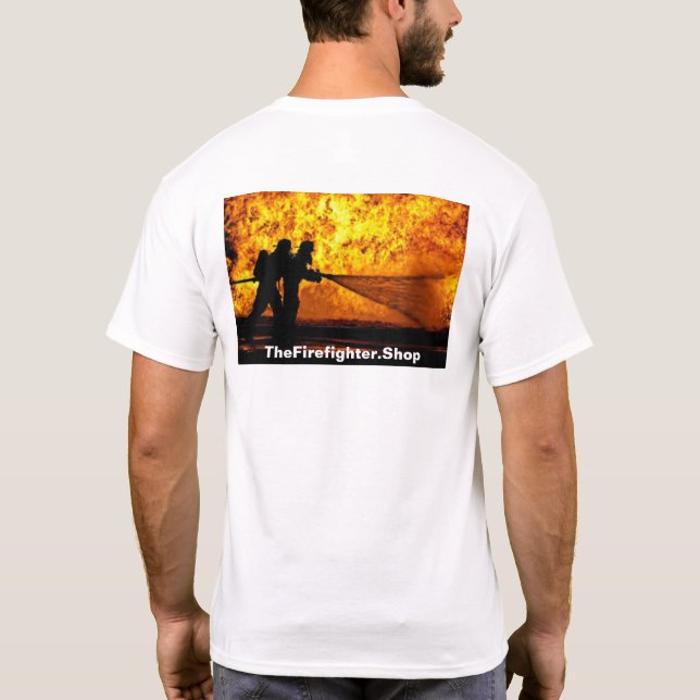 Firefighter Flames T-Shirt (Back)