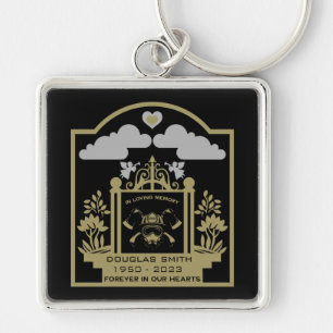 Firefighter Funeral Memorial Gift Key Ring