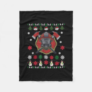 Firefighter Funny Christmas Cute Lover Gifts Fleece Blanket