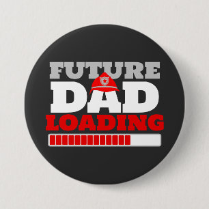 Firefighter Future Dad Loading Baby Shower Button