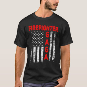 Firefighter Gaga Flag Mother s Day Women Vintage X T-Shirt