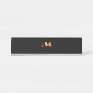 Firefighter Gift Bee Love Firefighter Desk Name Plate