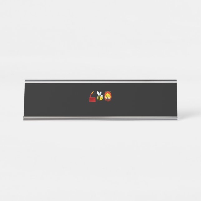 Firefighter Gift | Bee Love Firefighter Desk Name Plate (Front)