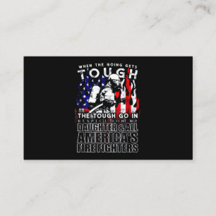 Firefighter Gift Daughter American Firefighter Business Card