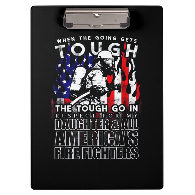 Firefighter Gift | Daughter American Firefighter Clipboard (Front)