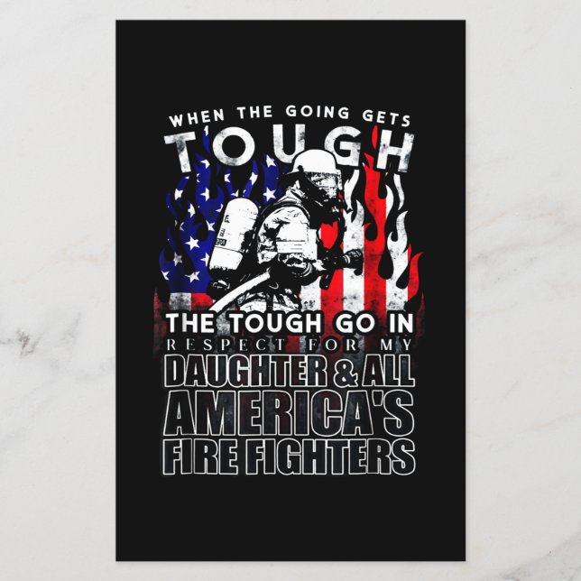 Firefighter Gift | Daughter American Firefighter Flyer (Front)