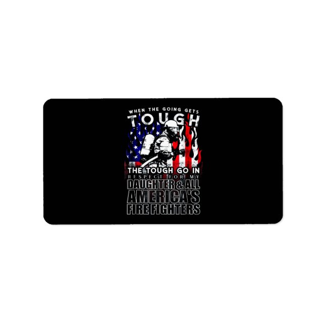 Firefighter Gift | Daughter American Firefighter Label (Front)