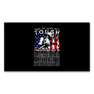 Firefighter Gift Daughter American Firefighter Magnetic Business Card