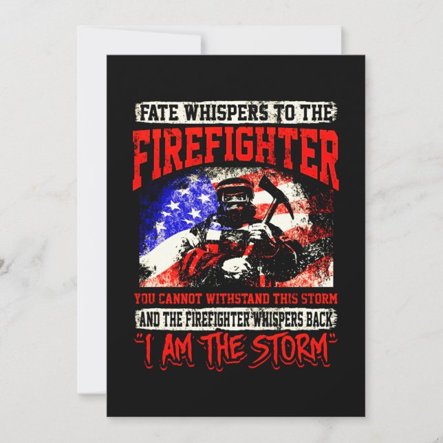 Firefighter Gift | Fate Whispers To Firefighter Holiday Card (Front)