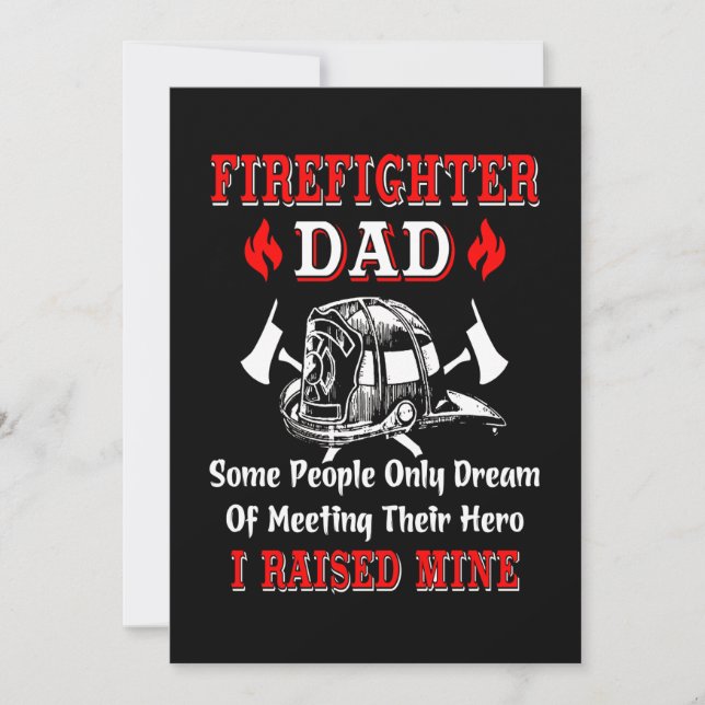 Firefighter Gift | Firefighter Dad Gifts Holiday Card (Front)