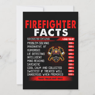 Firefighter Gift   Firefighter Facts Gifts Holiday Card