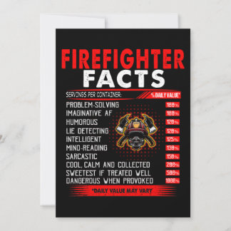 Firefighter Gift | Firefighter Facts Gifts Holiday Card