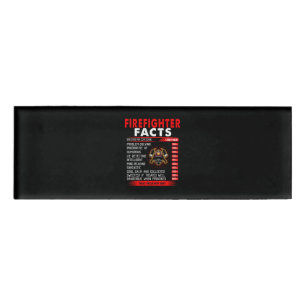 Firefighter Gift Firefighter Facts Gifts Name Tag