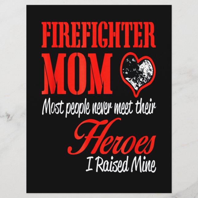 Firefighter Gift | Firefighter Mum Gifts Flyer (Front)